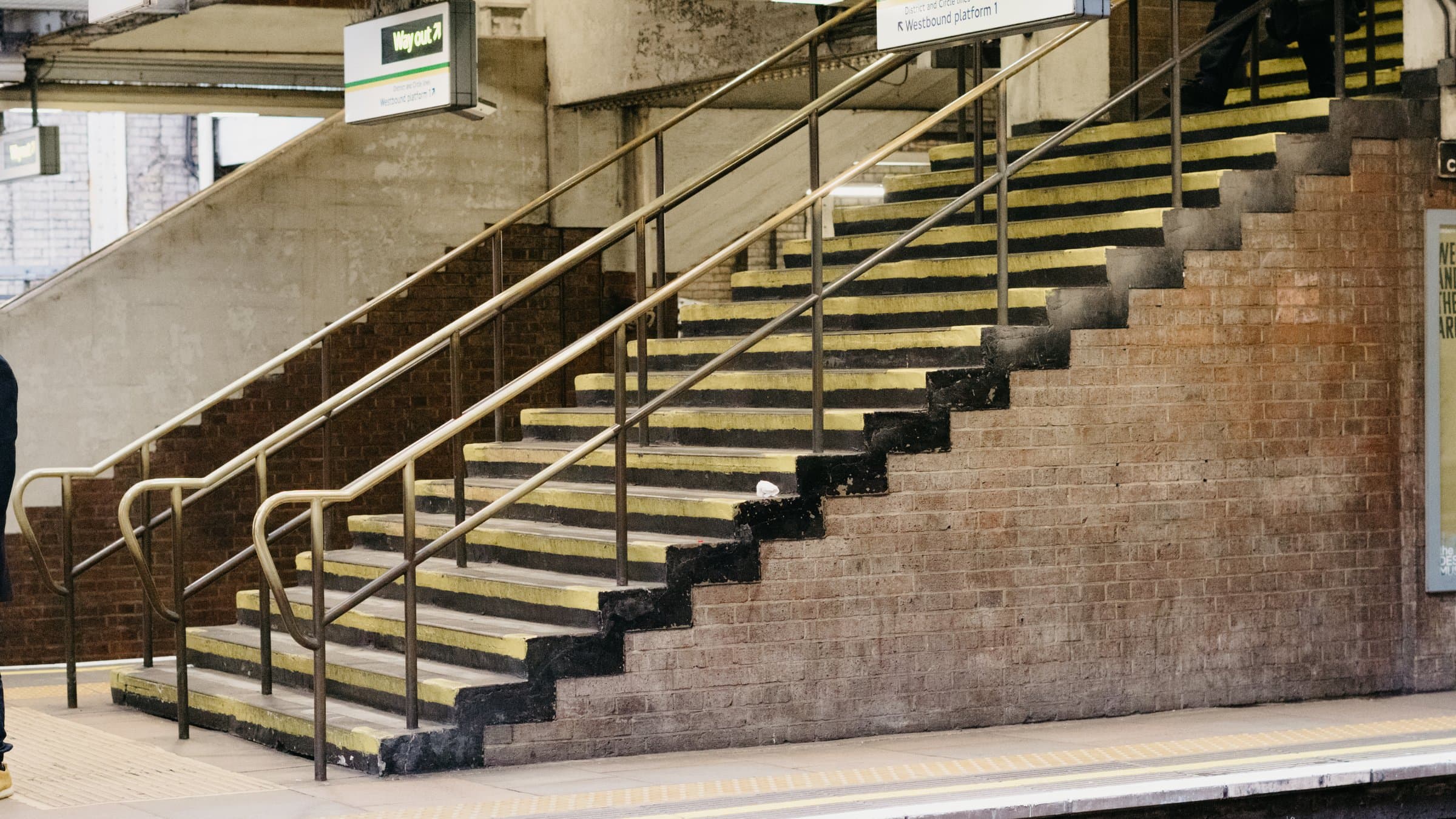 Stairs at an Underground station