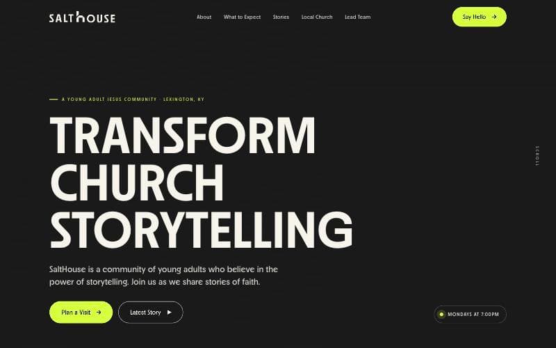 The SaltHouse homepage